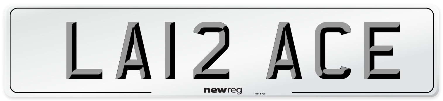 LA12 ACE Number Plate from New Reg